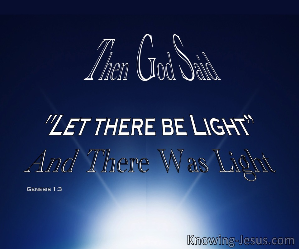 Genesis 1:3 God Said Let There Be Light (navy)